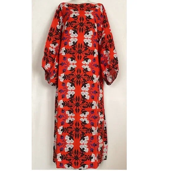 Dresses | Nwt Rhode Red Delilah Full Length Linen Dress In Manda Bloom Size  S | Poshmark